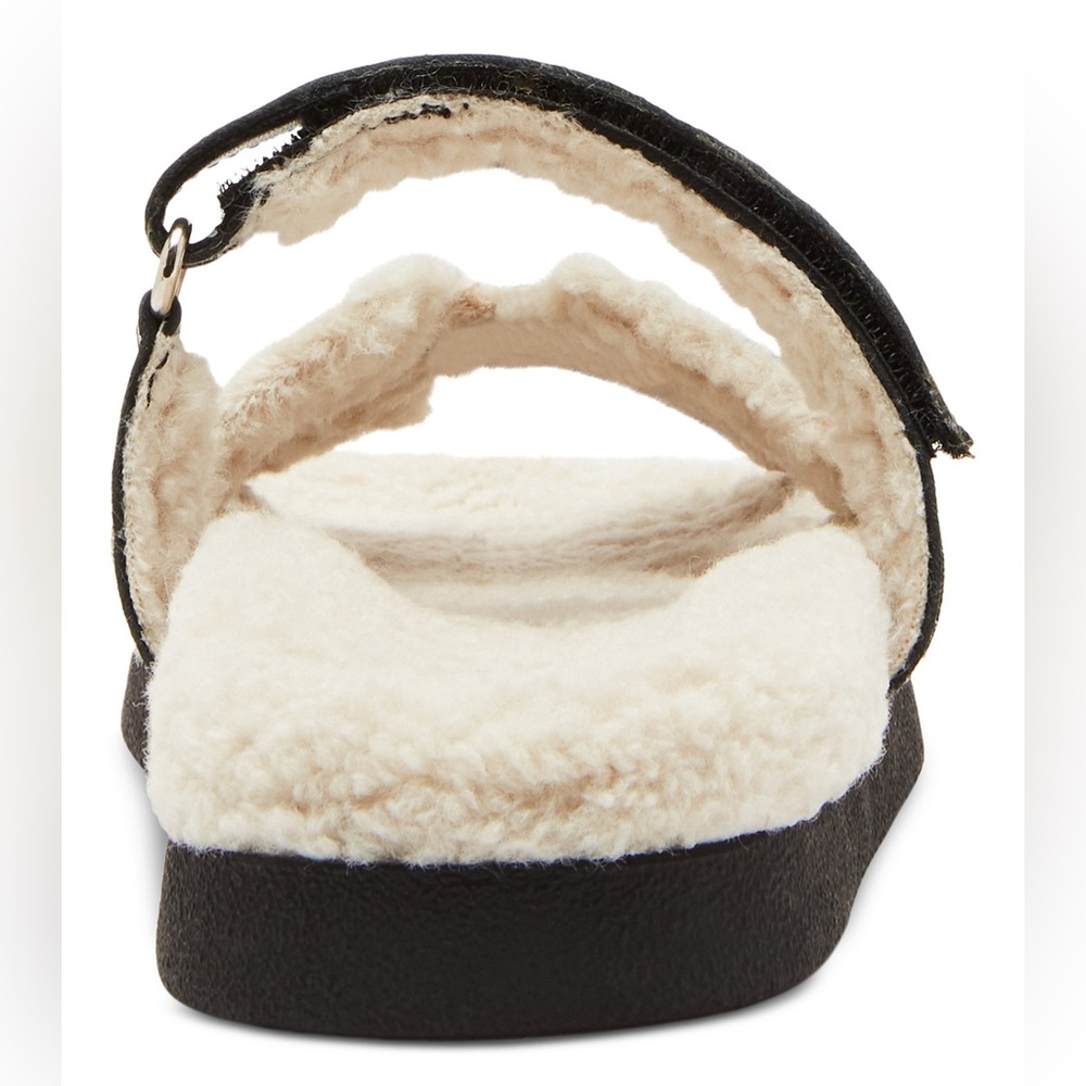 NWT Steve Madden MAYVEN FAUX FUR BLACK LEATHER - Picture 3 of 12
